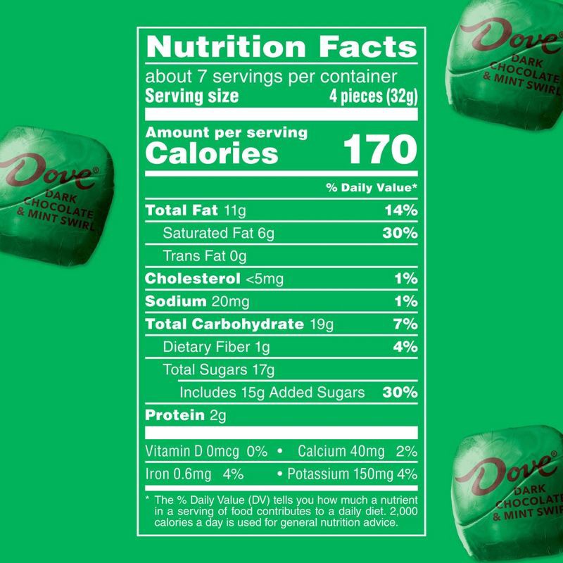 slide 8 of 8, Dove Chocolate Dove Dark Chocolate Holiday Mint Christmas Candy Gifts Bag - 7.94oz, 7.94 oz