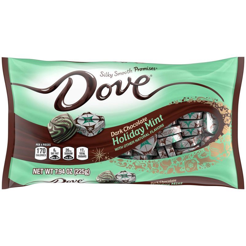 slide 1 of 8, Dove Chocolate Dove Dark Chocolate Holiday Mint Christmas Candy Gifts Bag - 7.94oz, 7.94 oz