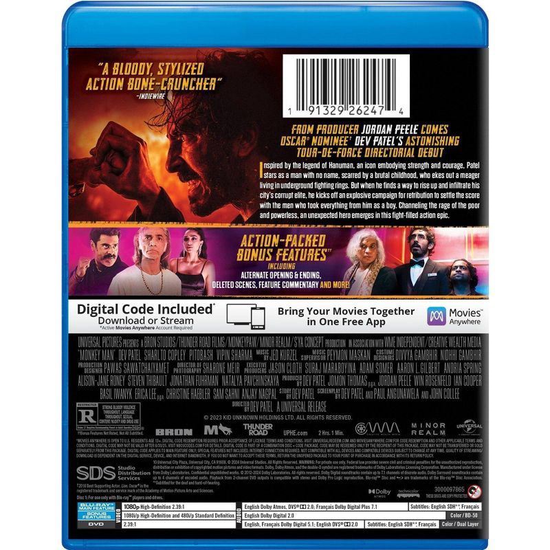 slide 3 of 3, Universal Home Video Monkey Man - Collector's Edition Blu-ray + DVD + Digital, 1 ct