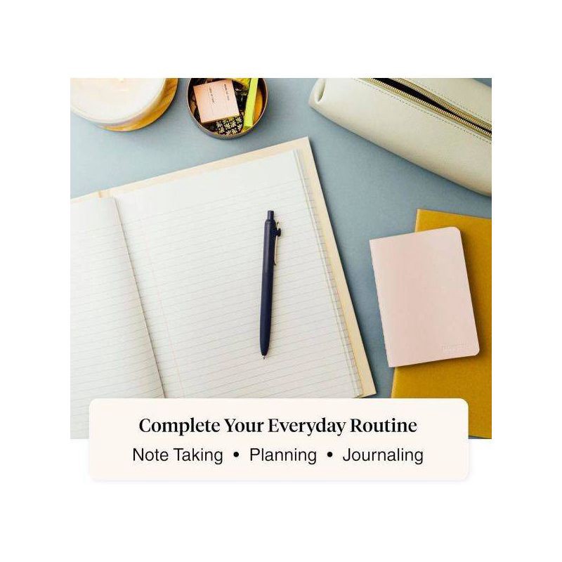 slide 3 of 6, uniball Zento Liquid Gel Retractable Pens Medium Point 0.7mm 4pk Black Ink, 4 ct