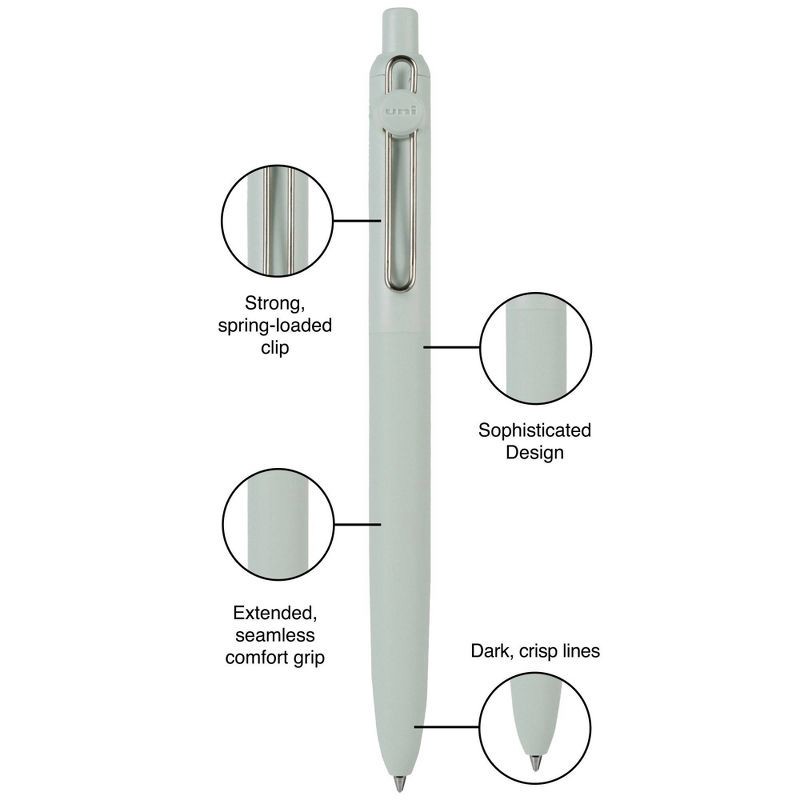 slide 3 of 7, uniball Zento Liquid Gel Retractable Pens Medium Point 0.7mm 4pk Black Ink, 4 ct