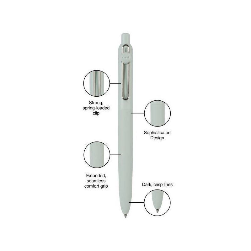 slide 4 of 6, uniball Zento Liquid Gel Retractable Pens Medium Point 0.7mm 4pk Black Ink, 4 ct