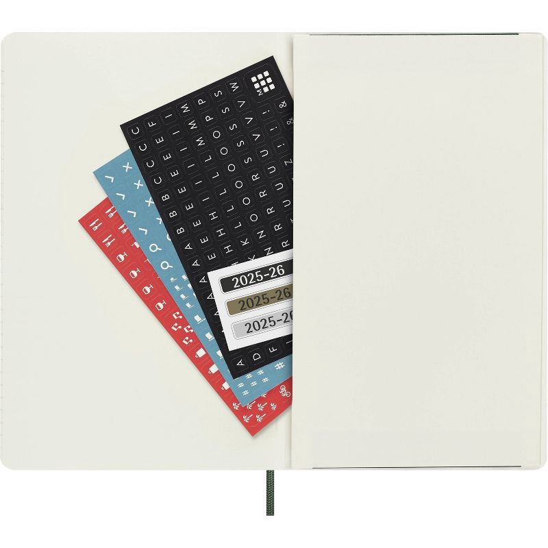 slide 6 of 7, Moleskine 2025-26 18 Month Weekly Academic Planner Long Myrtle Green, 1 ct