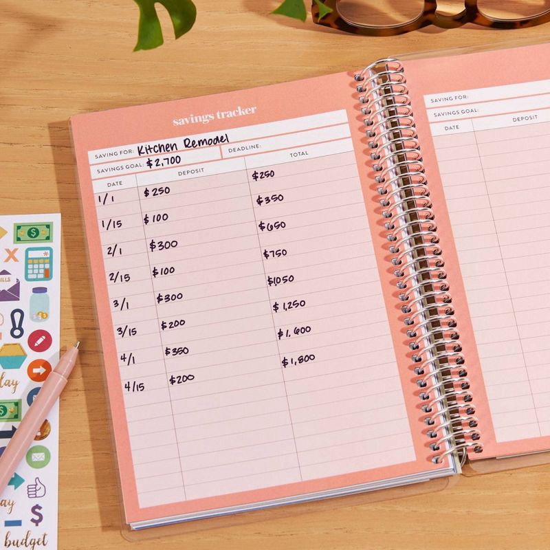 slide 15 of 15, erin condren Budget Journal Classic Striped/Every Little Bit Counts, 1 ct