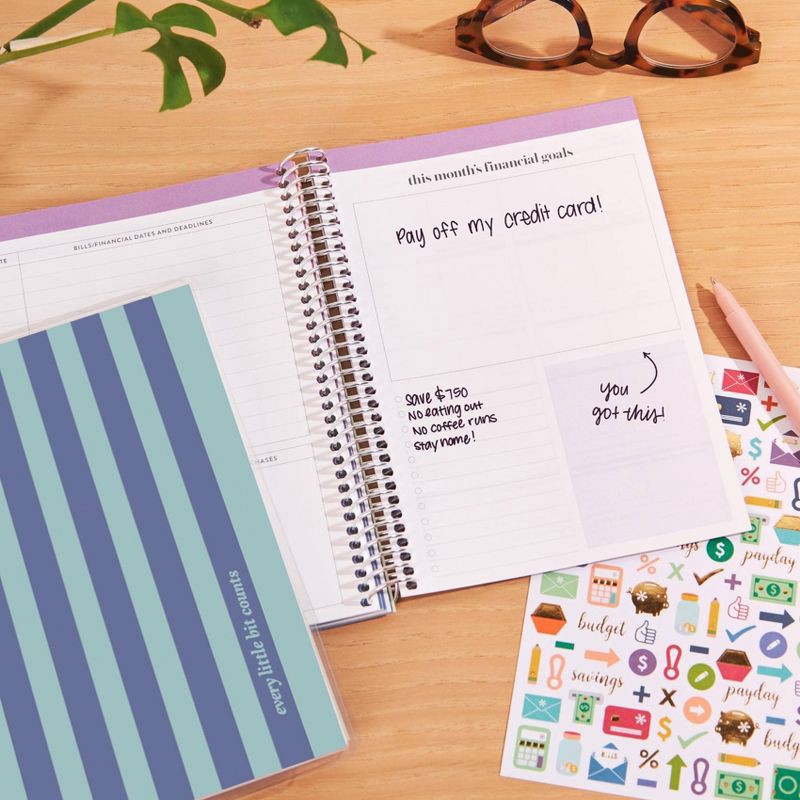 slide 11 of 15, erin condren Budget Journal Classic Striped/Every Little Bit Counts, 1 ct