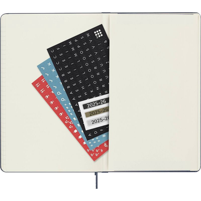 slide 5 of 6, Moleskine 2025-26 18 Monthly Weekly Academic Planner Long Sapphire Blue, 1 ct