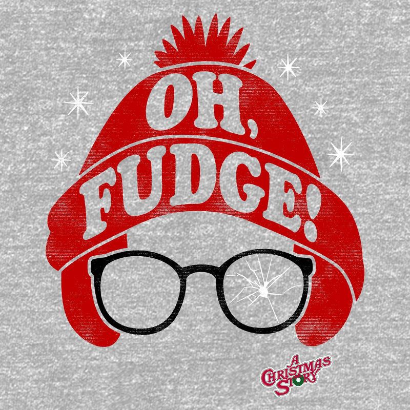 slide 3 of 3, Warner Bros. Men's Christmas Story Oh Fudge Short Sleeve Crewneck Jersey - Heathered Gray XL, 1 ct