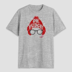 Warner Bros. Men's Christmas Story Oh Fudge Short Sleeve Crewneck Jersey - Heathered Gray XL