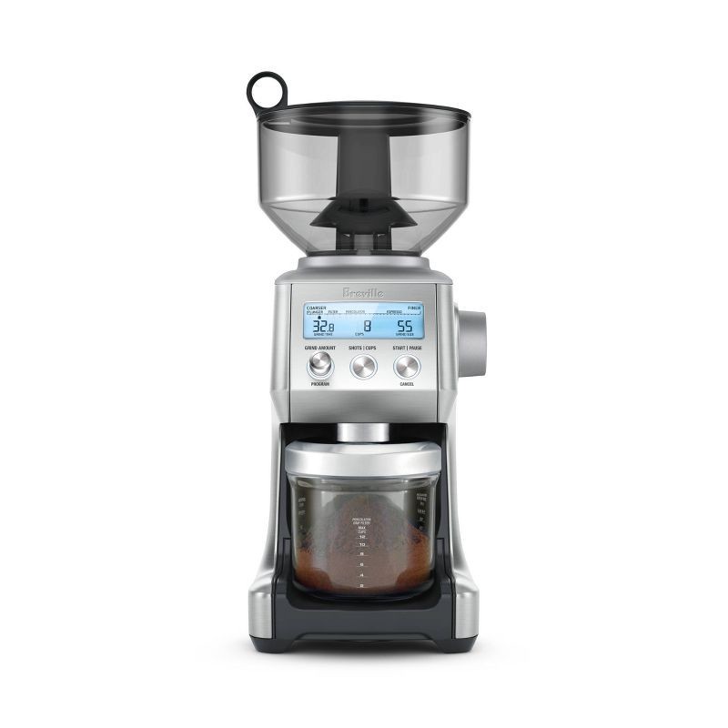 slide 1 of 6, Breville Smart Grinder Pro Coffee Bean Grinder Brushed Stainless Steel BCG820BSS: 60 Settings Burr Espresso Grinder, 1 ct