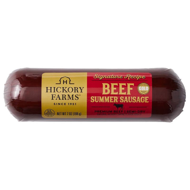 slide 1 of 6, Hickory Farms Christmas Signature Beef Summer Sausage - 7oz, 7 oz
