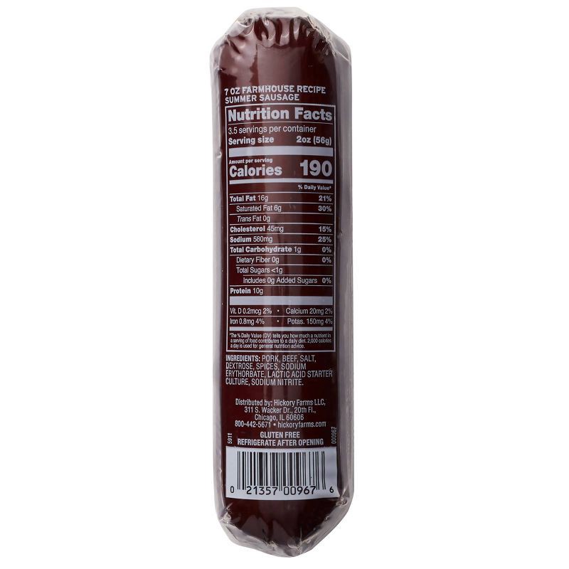 slide 2 of 5, Hickory Farms Gluten Free Christmas Farmhouse Summer Sausage - 7oz, 7 oz