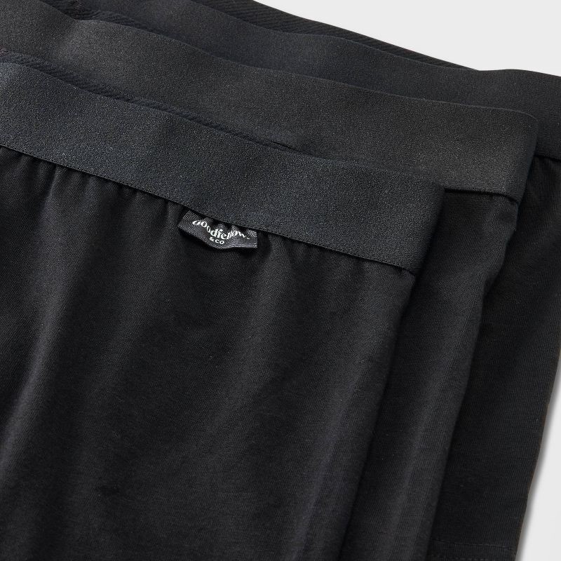 slide 4 of 4, Men's Trunks 5pk - Goodfellow & Co™ Black XXL: Cotton Elastane Blend, Mid Rise, Jersey Fabric, 5 ct