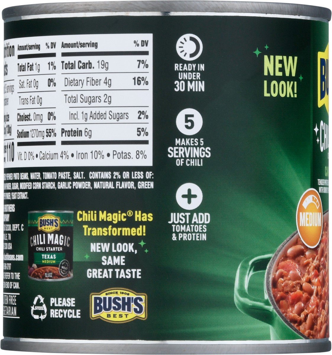 slide 7 of 9, Bush's Best Bush's Campfire Style Chili Magic Chili Starter 15.5 oz, 15.5 oz