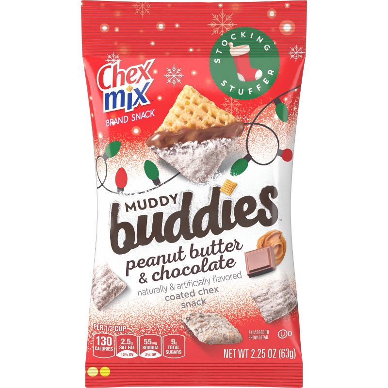 slide 2 of 8, Chex Mix Holiday Peanut Butter & Chocolate Muddy Buddies - 2.25oz, 2.25 oz