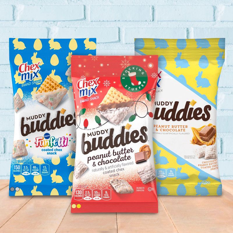slide 7 of 8, Chex Mix Holiday Peanut Butter & Chocolate Muddy Buddies - 2.25oz, 2.25 oz