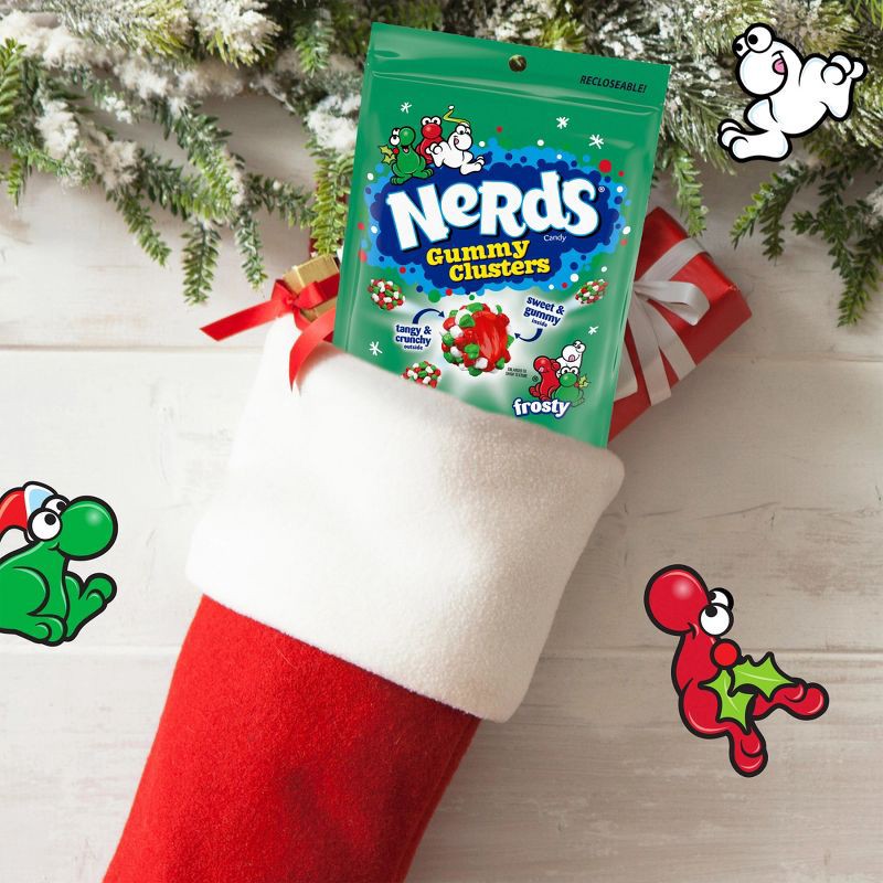 slide 5 of 7, Nerds Christmas Gummy Candy Clusters Stocking Stuffers - 8oz, 8 oz