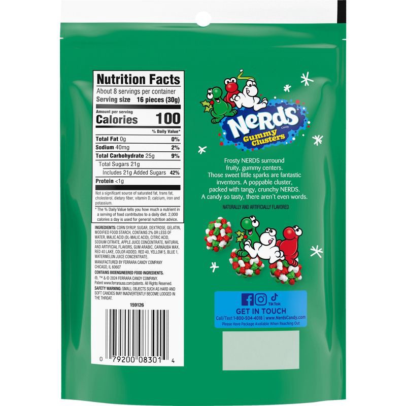 slide 2 of 7, Nerds Christmas Gummy Candy Clusters Stocking Stuffers - 8oz, 8 oz