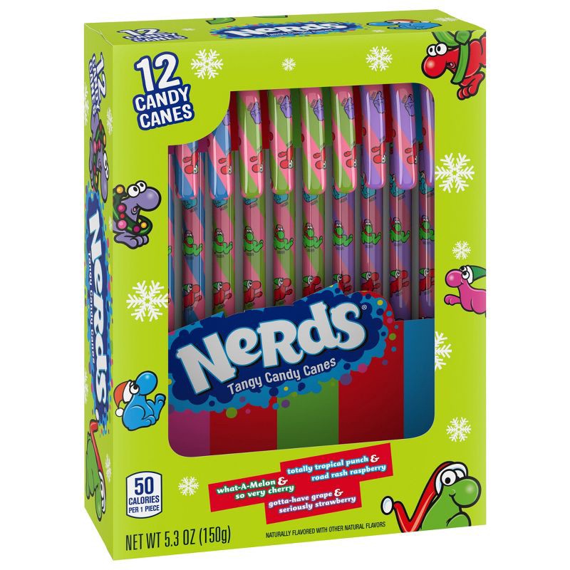 slide 2 of 8, Nerds Candy Canes - 5.3oz/12ct, 5.3 oz, 12 ct