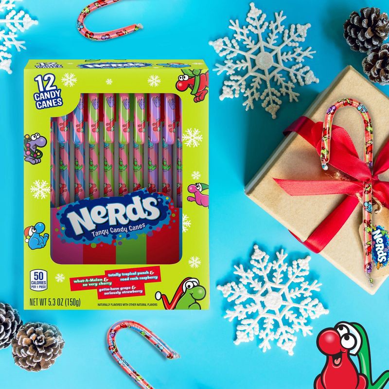 slide 2 of 6, Nerds Christmas Candy Canes - 5.3oz/12ct, 5.3 oz, 12 ct