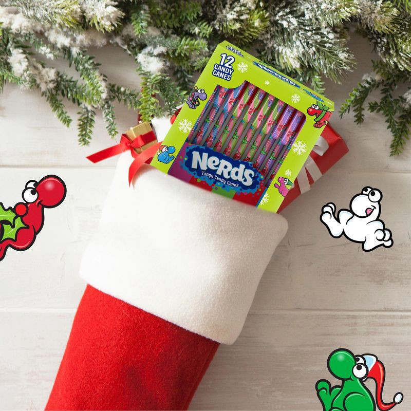 slide 3 of 6, Nerds Christmas Candy Canes - 5.3oz/12ct, 5.3 oz, 12 ct