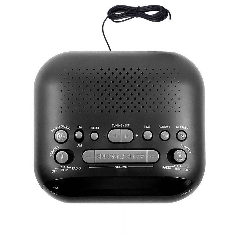 slide 3 of 4, Sharp Digital Dual Alarm Clock with AM/FM Radio, 1 ct