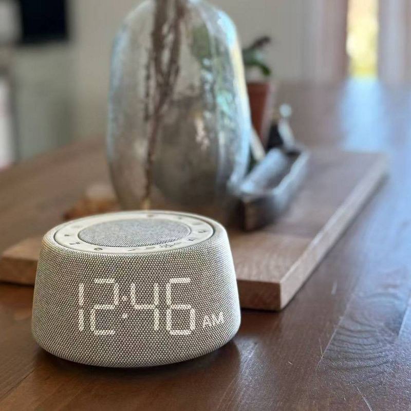 slide 5 of 6, Capello Sound Round with Bluetooth Speaker Table Clock, 1 ct