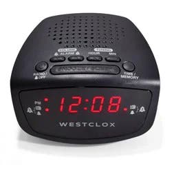 Westclox Digital FM Radio Clock with Adapter Black