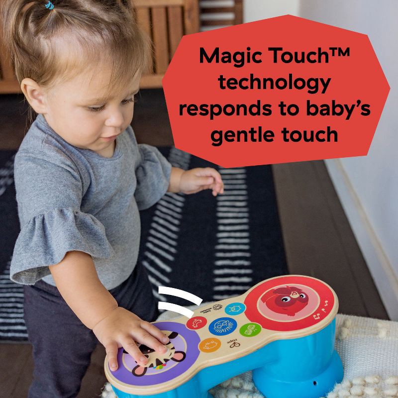 slide 4 of 8, Baby Einstein Upbeat Tunes Magic Touch Wooden Drum Musical Toy, 1 ct
