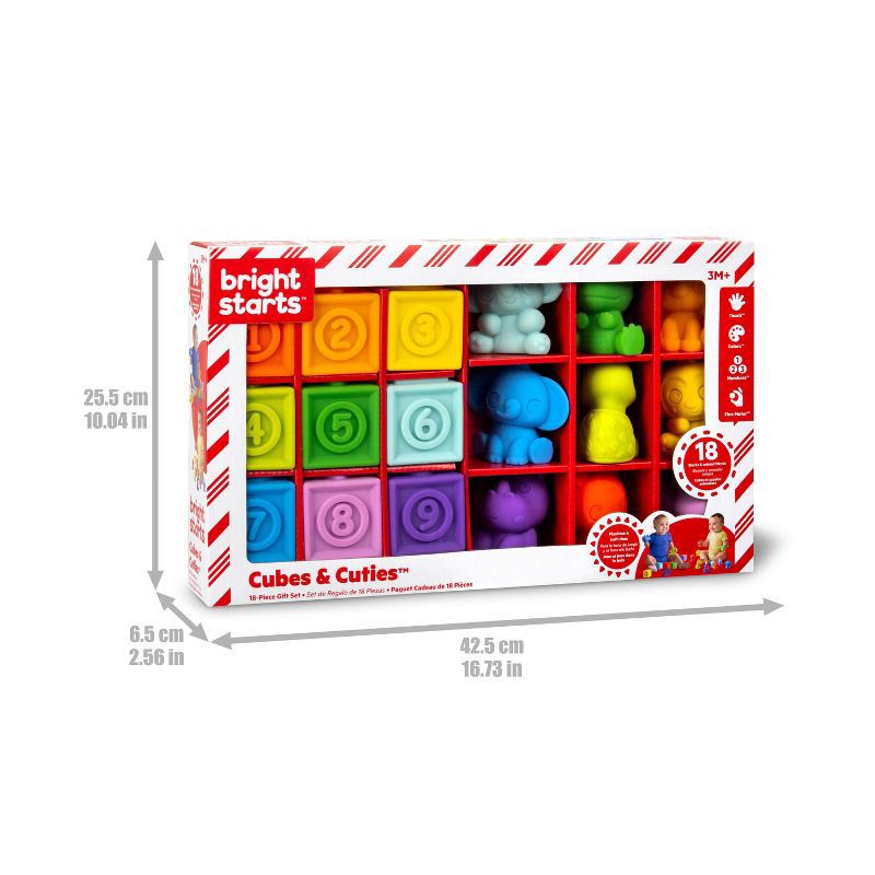 slide 8 of 8, Bright Starts Block and Buddies Holiday Baby Toy Gift Set - 18pc, 18 ct