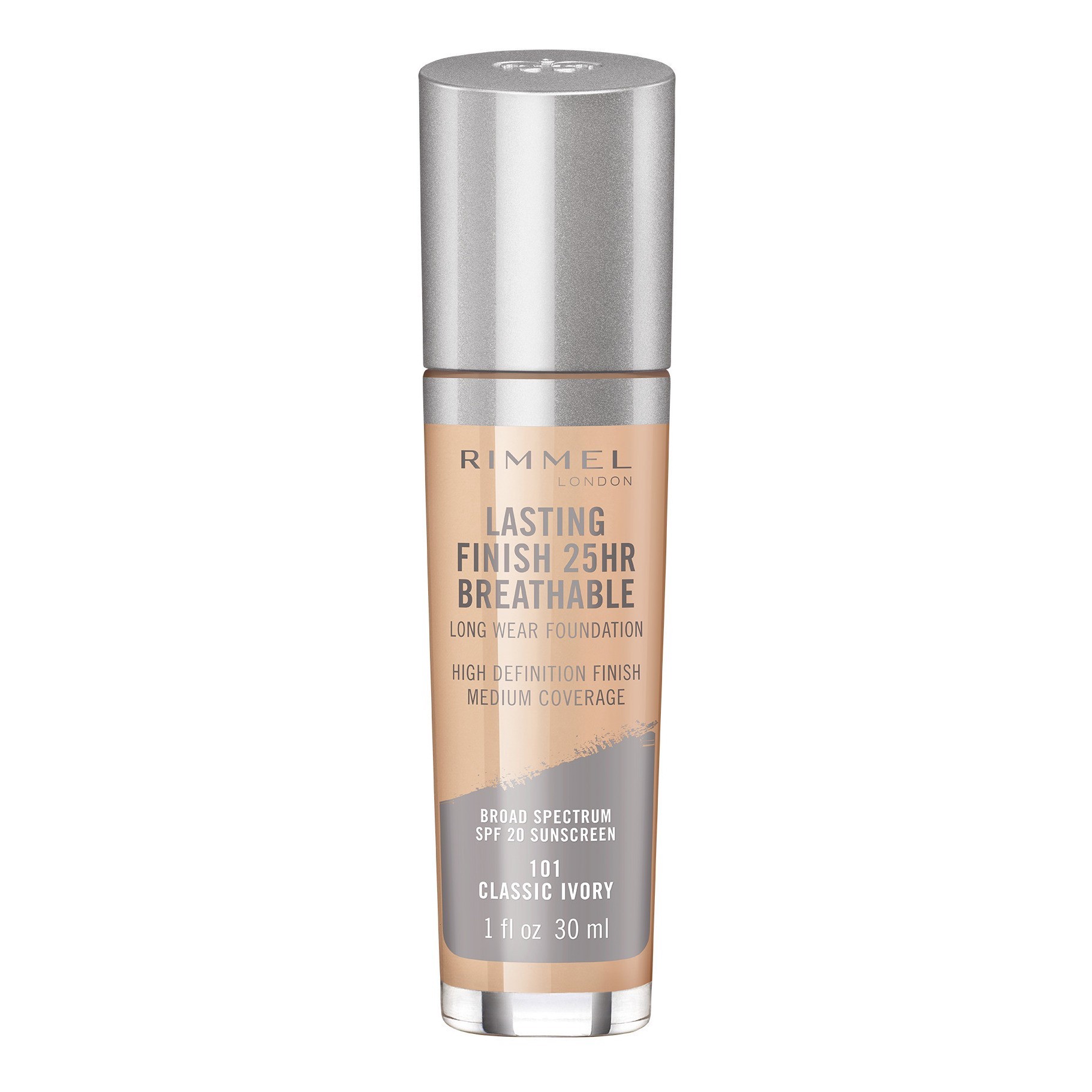 slide 1 of 1, Rimmel Lasting Finish 25 Hour Breathable Long Lasting Foundation, 1 fl oz