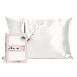 Kitsch Queen Size Satin Standard Pillowcase Thread Count "600" - Ivory