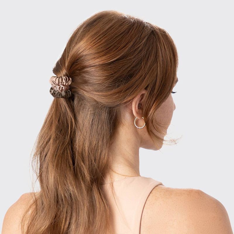 slide 3 of 3, Kitsch Skinny Satin Scrunchies - 6pk, 6 ct