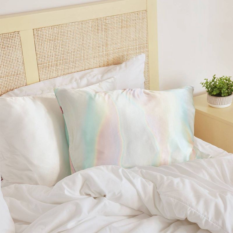 slide 3 of 4, Kitsch Queen Size Satin Standard Pillowcase Thread Count "600" - Aura, 1 ct