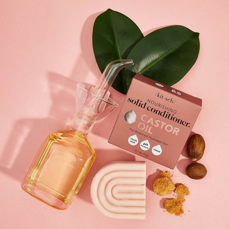 slide 2 of 5, Kitsch Castor Oil Nourishing Solid Conditioner - 2.7oz, 2.7 oz