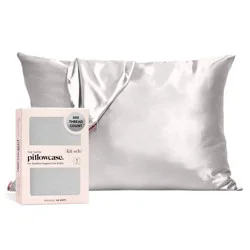 Kitsch Queen Size Satin Standard Pillowcase Thread Count "600" - Silver