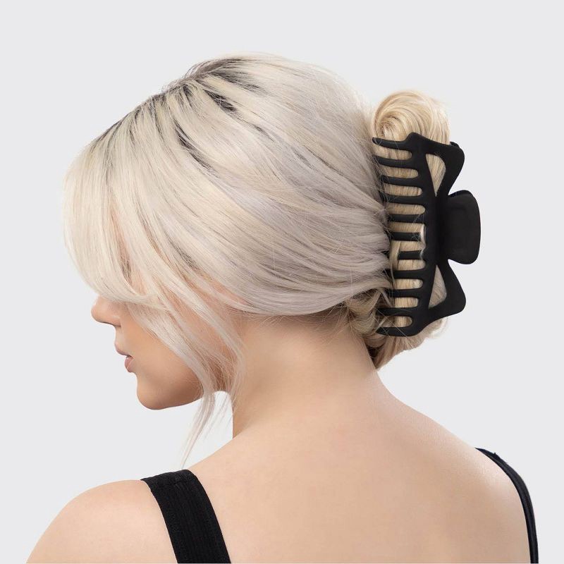 slide 4 of 4, Kitsch Jumbo Classic Claw Clips - 2pc - Black/Tortoise, 2 ct