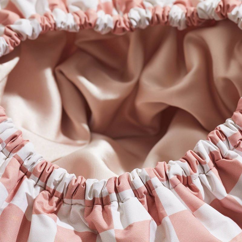 slide 3 of 3, Kitsch Satin Lined Flexi Shower Cap - Terracotta Checker, 1 ct