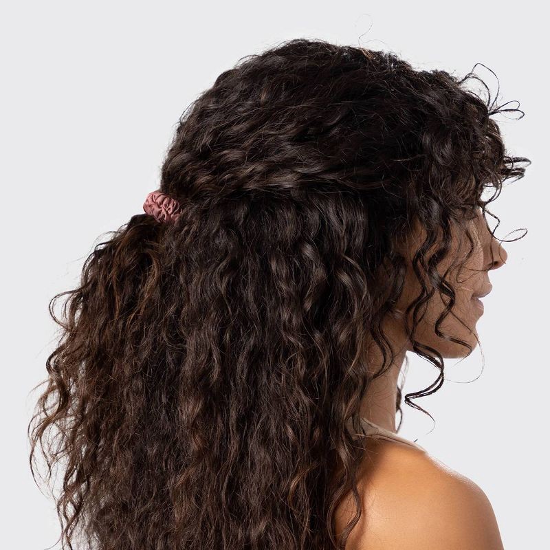 slide 4 of 4, Kitsch Ultra Petite Satin Scrunchies - 6pk - Terracotta, 6 ct