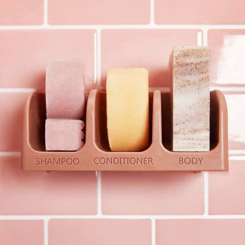 slide 2 of 5, Kitsch Bottle-Free Beauty Self-Draining Soap Dish - Terracotta Pink, 1 ct