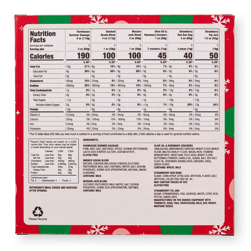 slide 2 of 6, Hickory Farms Christmas Gift Set Christmas Wreath Charcuterie Kit - 15.5oz, 15.5 oz