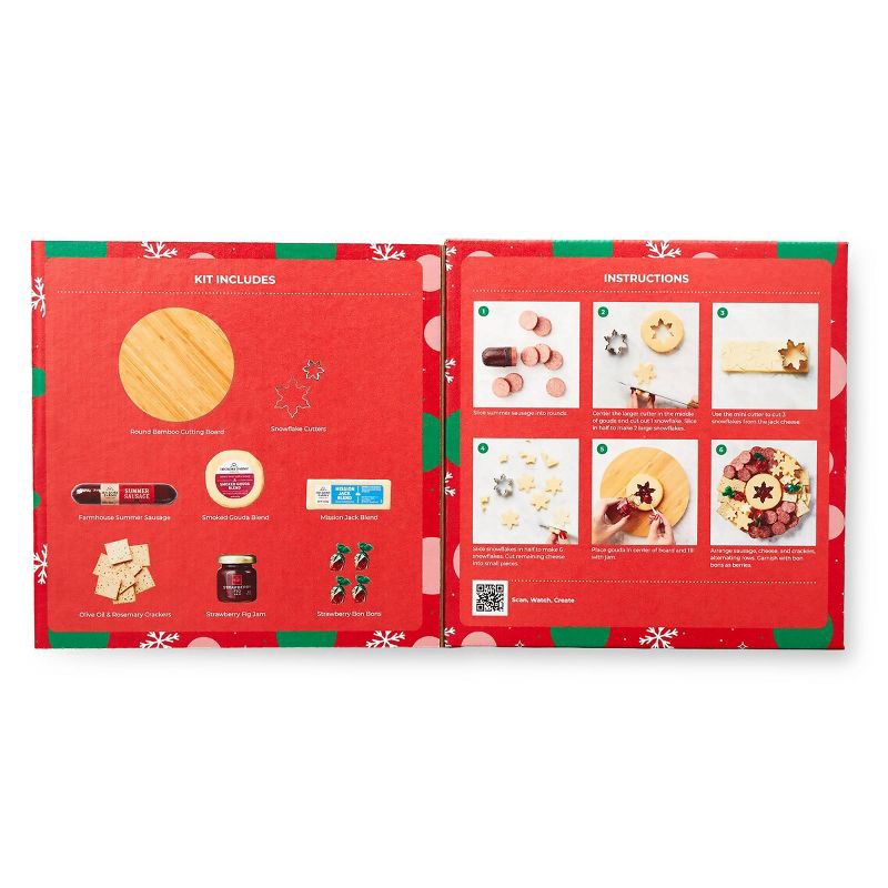 slide 4 of 6, Hickory Farms Christmas Gift Set Christmas Wreath Charcuterie Kit - 15.5oz, 15.5 oz