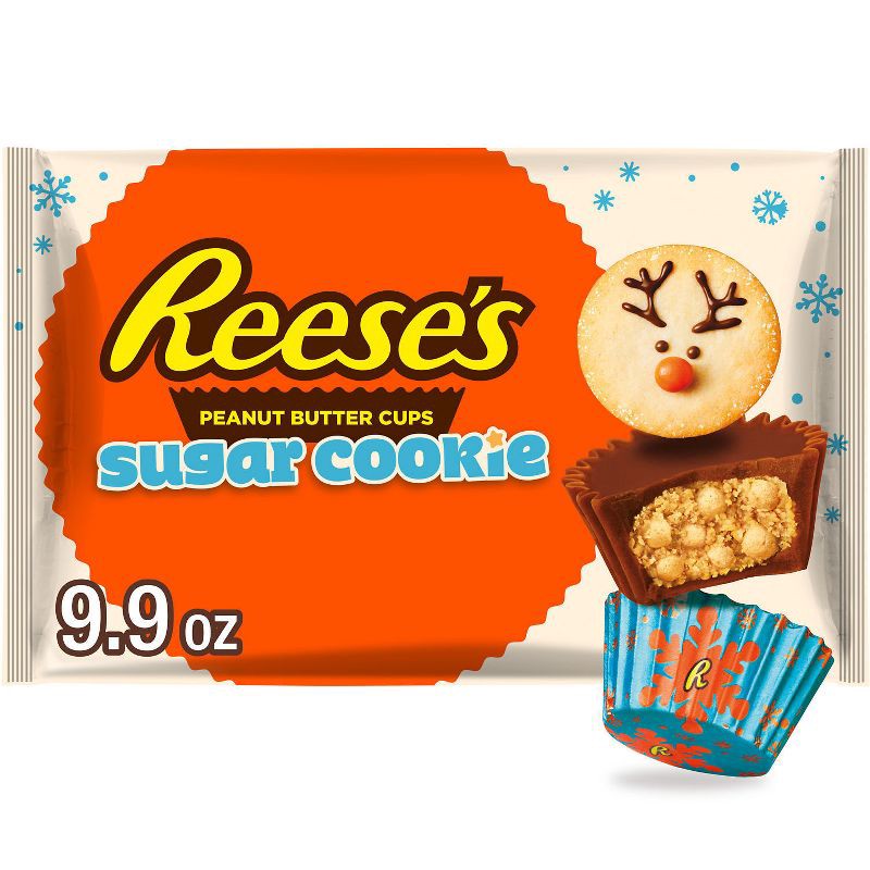 slide 1 of 7, REESE's Christmas Peanut Butter Cup Sugar Cookie Miniatures - 9.9oz, 9.9 oz