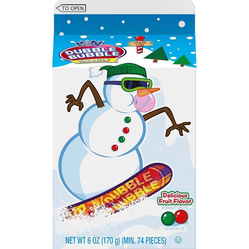 slide 2 of 7, Dubble Bubble Christmas Gumball Carton - 6oz, 6 oz