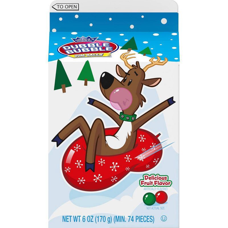 slide 3 of 7, Dubble Bubble Christmas Gumball Carton - 6oz, 6 oz