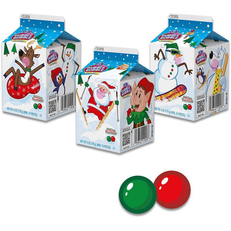 slide 7 of 7, Dubble Bubble Christmas Gumball Carton - 6oz, 6 oz