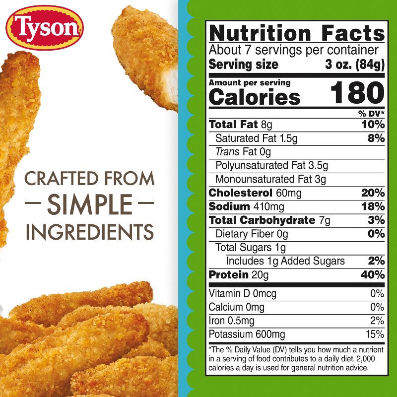 slide 8 of 8, Tyson Simple Ingredients Chicken Breast Strips - Frozen - 20oz, 20 oz