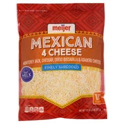 Meijer Finely Shredded Mexican 4 Cheese - 32 oz