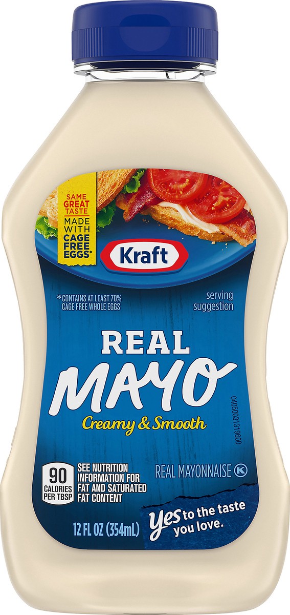 slide 8 of 14, Kraft Real Mayonnaise Squeeze Bottle, 12 fl oz