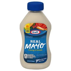 Kraft Real Mayo Creamy & Smooth Mayonnaise, 12 fl oz Bottle