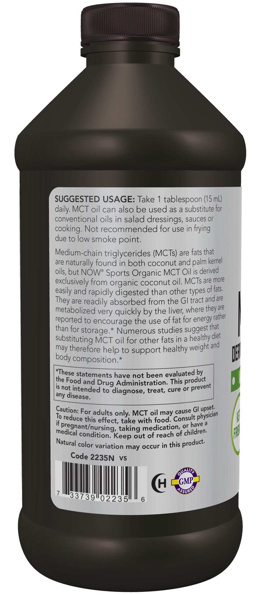 slide 2 of 5, NOW MCT Oil, Organic - 16 fl. oz., 16 oz